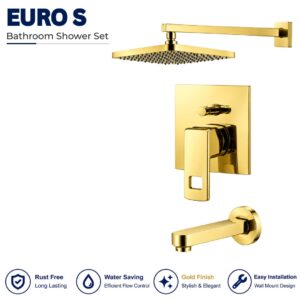 Sonex Euro R Conceal Bath Set PVD Gold