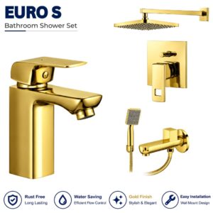 Sonex Euro S Conceal Bath Set With Hand Shower PVD GOLD